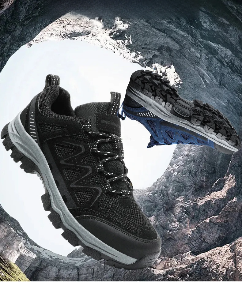 Men’s Athletic Work Shoes – Arch Support, Wide Toe Box, Breathable, Lightweight, Non-Slip, Built for Hiking & Outdoor Use